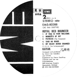 Kayak - Royal bed bouncer / Japan White label, Promo