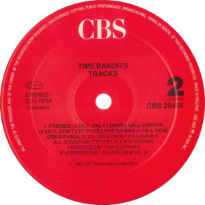 Time bandits - Tracks (red label)