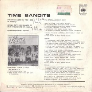 Time bandits - I'm specialized in you / Spain