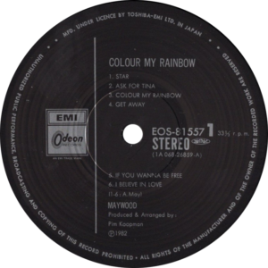 Maywood - Colour my rainbow / Japan