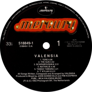 Valensia - Valensia / Greece LP