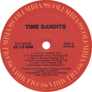 Time Bandits - Time Bandits / Canada (gold stamp)