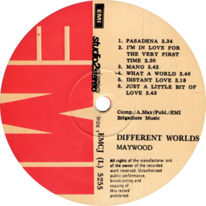 Maywood - Different worlds / South-Africa (Studio2 stereo label)